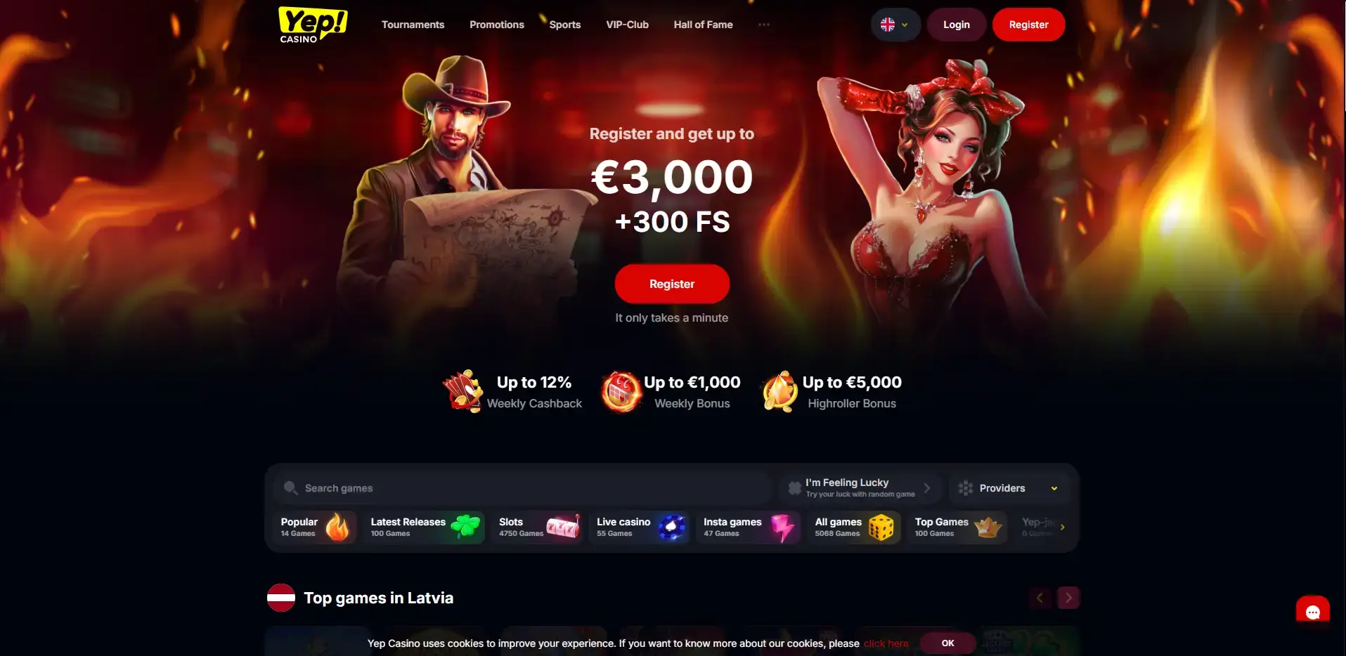 Yep Casino – Casino ohne OASIS mit schneller E-Wallet-Auszahlung
